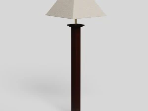 mahogany floor lamp 3D Model