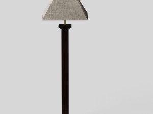 mahogany floor lamp Model 3D