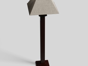 mahogany floor lamp Model 3D