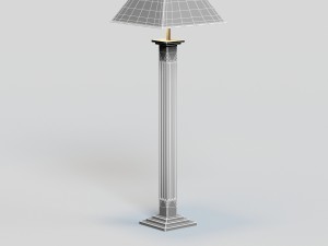 mahogany floor lamp 3D मॉडल