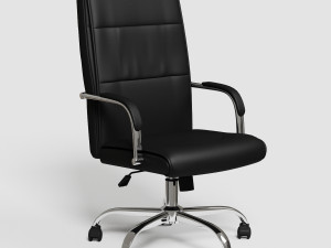black executive office chair vr - ar 3D Model