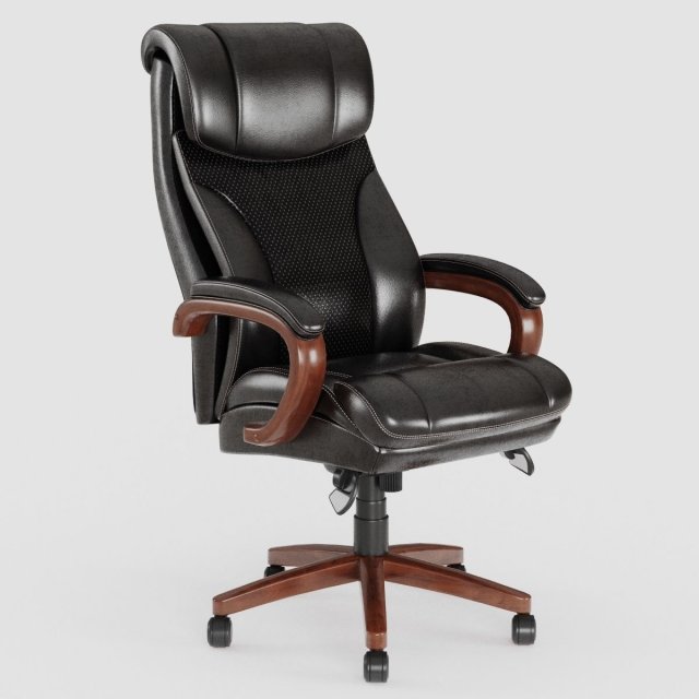leather executive office chair vr - ar - low-poly 3D Model .c4d .max .obj .3ds .fbx .stl .blend 