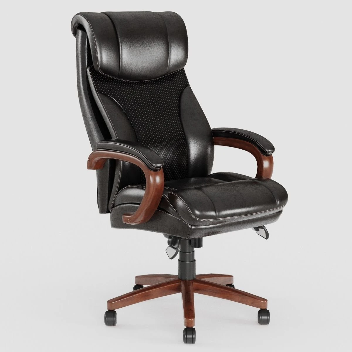 leather executive office chair vr - ar - low-poly 3D Model .c4d .max .obj .3ds .fbx .stl .blend 