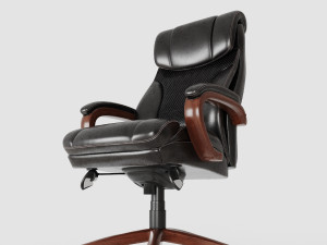 leather executive office chair vr - ar - low-poly 3D Model