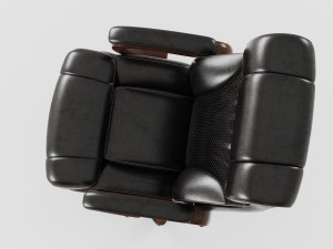 leather executive office chair vr - ar - low-poly 3D Model