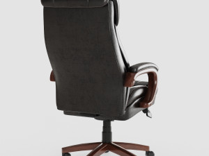 leather executive office chair vr - ar - low-poly 3D Model