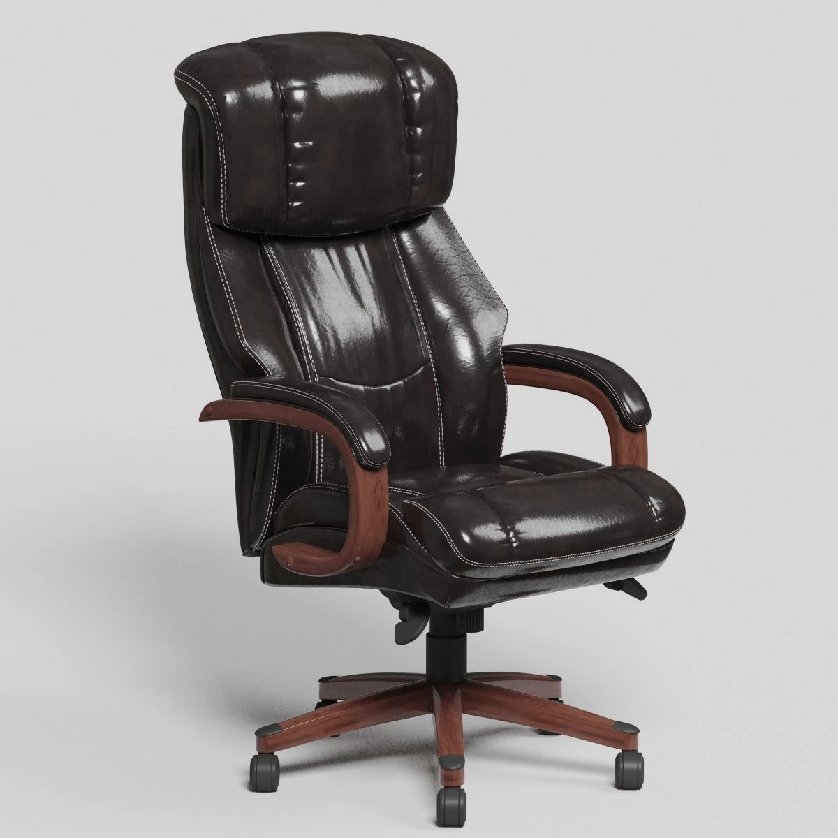 leather executive office chair vr - ar - low-poly 3D Model .c4d .max .obj .3ds .fbx .stl .blend 