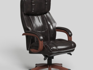 leather executive office chair vr - ar - low-poly Modelo 3D