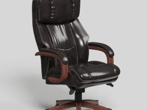 leren directiebureaustoel vr - ar - low-poly 3D Model