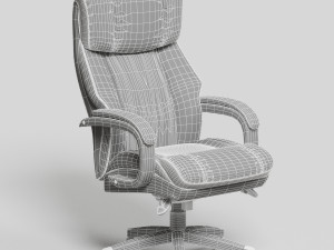leather executive office chair vr - ar - low-poly 3D Model