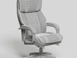 leather executive office chair vr - ar - low-poly 3D Model