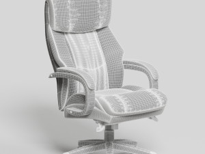 leather executive office chair vr - ar - low-poly 3D Model