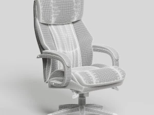 leather executive office chair vr - ar - low-poly 3D Model