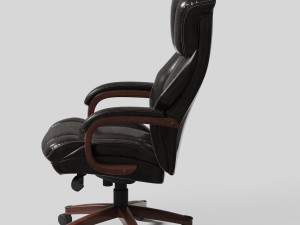 leather executive office chair vr - ar - low-poly 3D Model