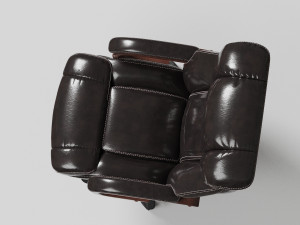 leather executive office chair vr - ar - low-poly 3D Model