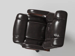 leather executive office chair vr - ar - low-poly 3D Model