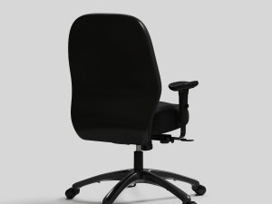 black office chair high def 3D मॉडल