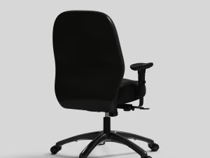 zwarte bureaustoel hoge def 3D Model