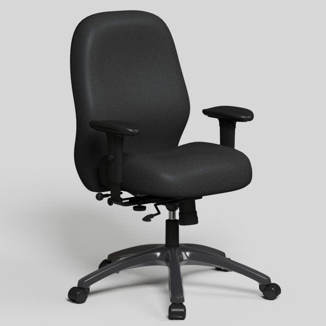 black office chair high def 3D मॉडल .c4d .max .obj .3ds .fbx .stl .blend 