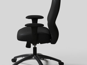 black office chair high def 3D मॉडल