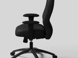 zwarte bureaustoel hoge def 3D Model