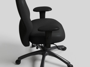 black office chair high def 3D मॉडल