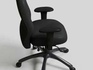 zwarte bureaustoel hoge def 3D Model