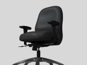 black office chair high def 3D मॉडल