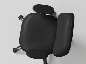 black office chair high def 3D मॉडल