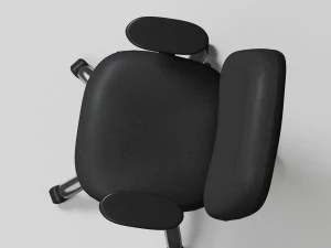 zwarte bureaustoel hoge def 3D Model