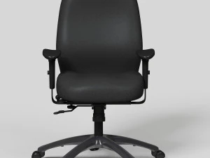 zwarte bureaustoel hoge def 3D Model