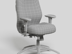black office chair high def 3D मॉडल