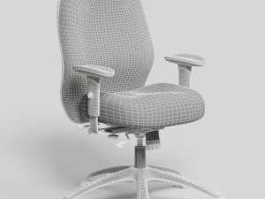 black office chair high def 3D मॉडल