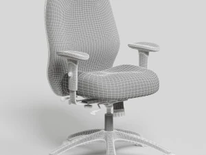 zwarte bureaustoel hoge def 3D Model