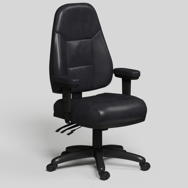 black office chair high def rev-02 Modelo 3D .c4d .max .obj .3ds .fbx .stl .blend 