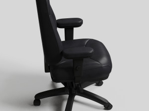 black office chair high def rev-02 Modelo 3D