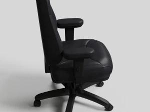 black office chair high def rev-02 3D Model