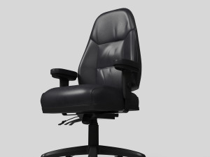 black office chair high def rev-02 Modelo 3D