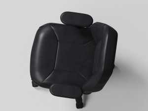 black office chair high def rev-02 Modelo 3D