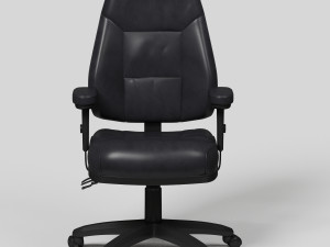 black office chair high def rev-02 Modelo 3D