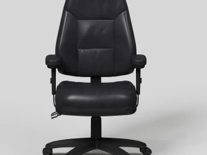 black office chair high def rev-02 3D Model