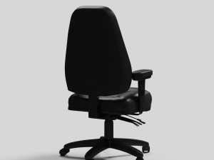 black office chair high def rev-02 Modelo 3D