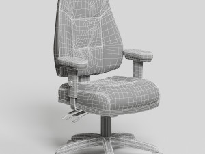 black office chair high def rev-02 Modelo 3D
