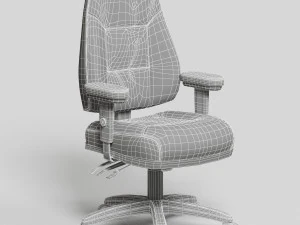 black office chair high def rev-02 3D Model