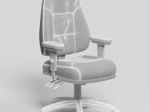 black office chair high def rev-02 Modelo 3D