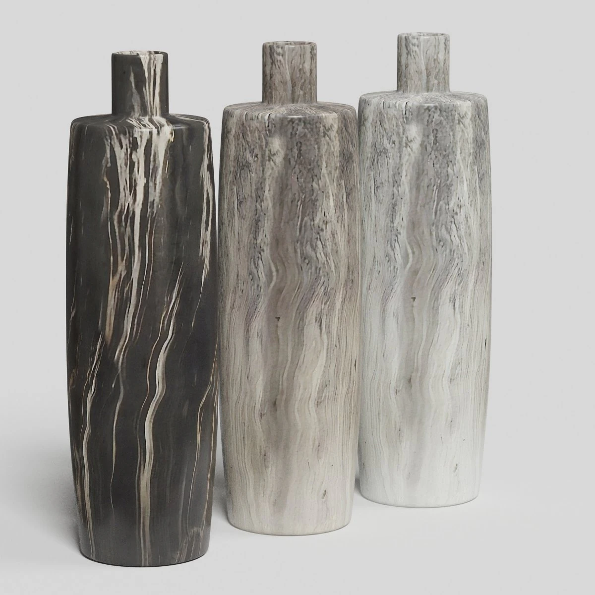 ceramic vase assorted 3 multi 3D Model .c4d .max .obj .3ds .fbx .stl .blend
