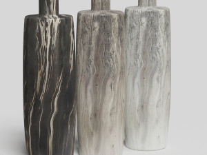 ceramic vase assorted 3 multi 3D Model