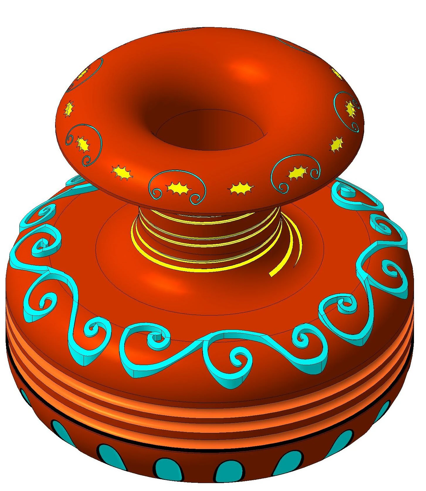 vase 3D Model .c4d .max .obj .3ds .fbx .stl .blend 