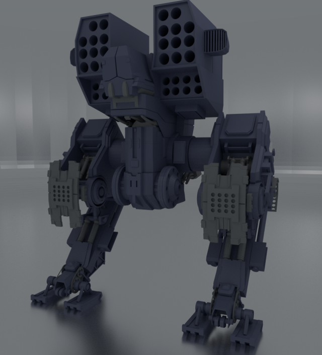 mech 3D Model .c4d .max .obj .3ds .fbx .stl .blend 