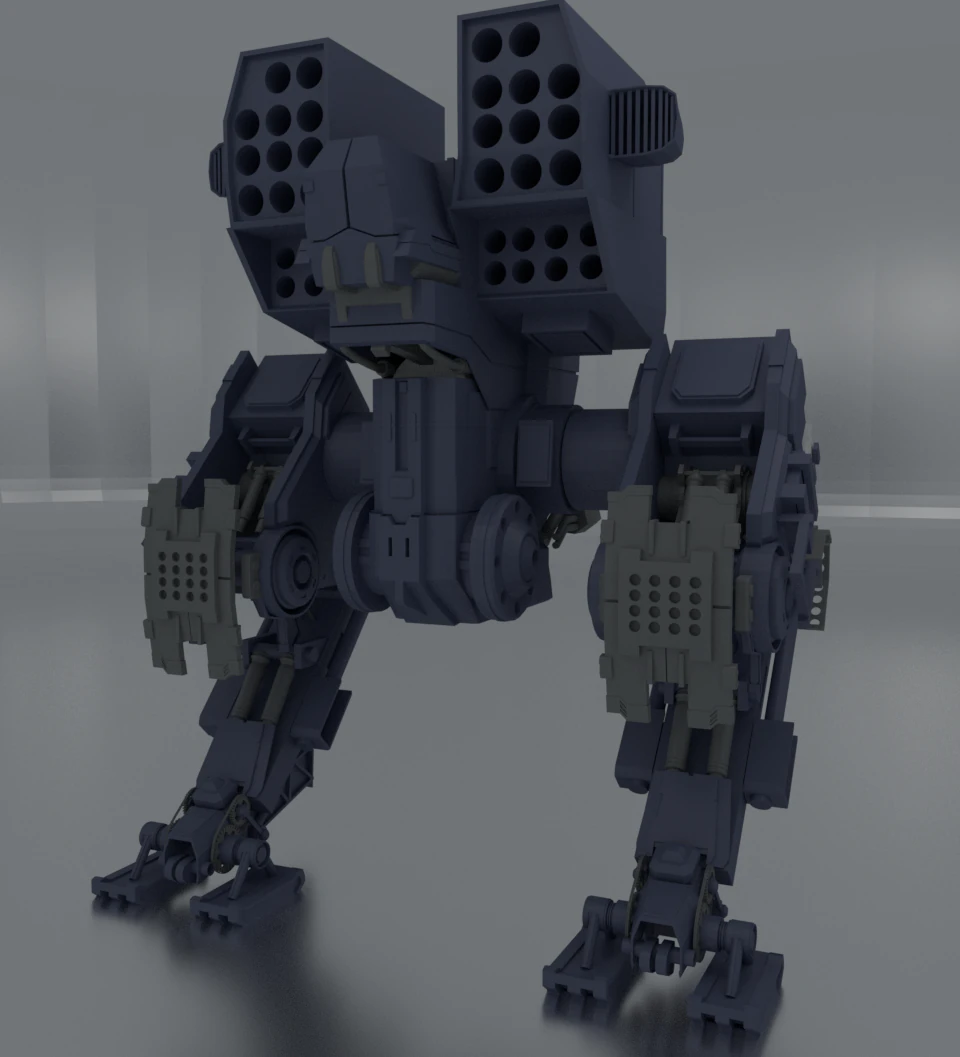 mech 3D Model .c4d .max .obj .3ds .fbx .stl .blend 